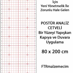 Kırmızı Renk Postür Analiz Cetveli