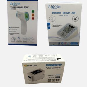 ÜTSLİ PULSE OKSİMETRE, KONUŞAN TANSİYON ALETİ, ATEŞ ÖLÇER SETİ
