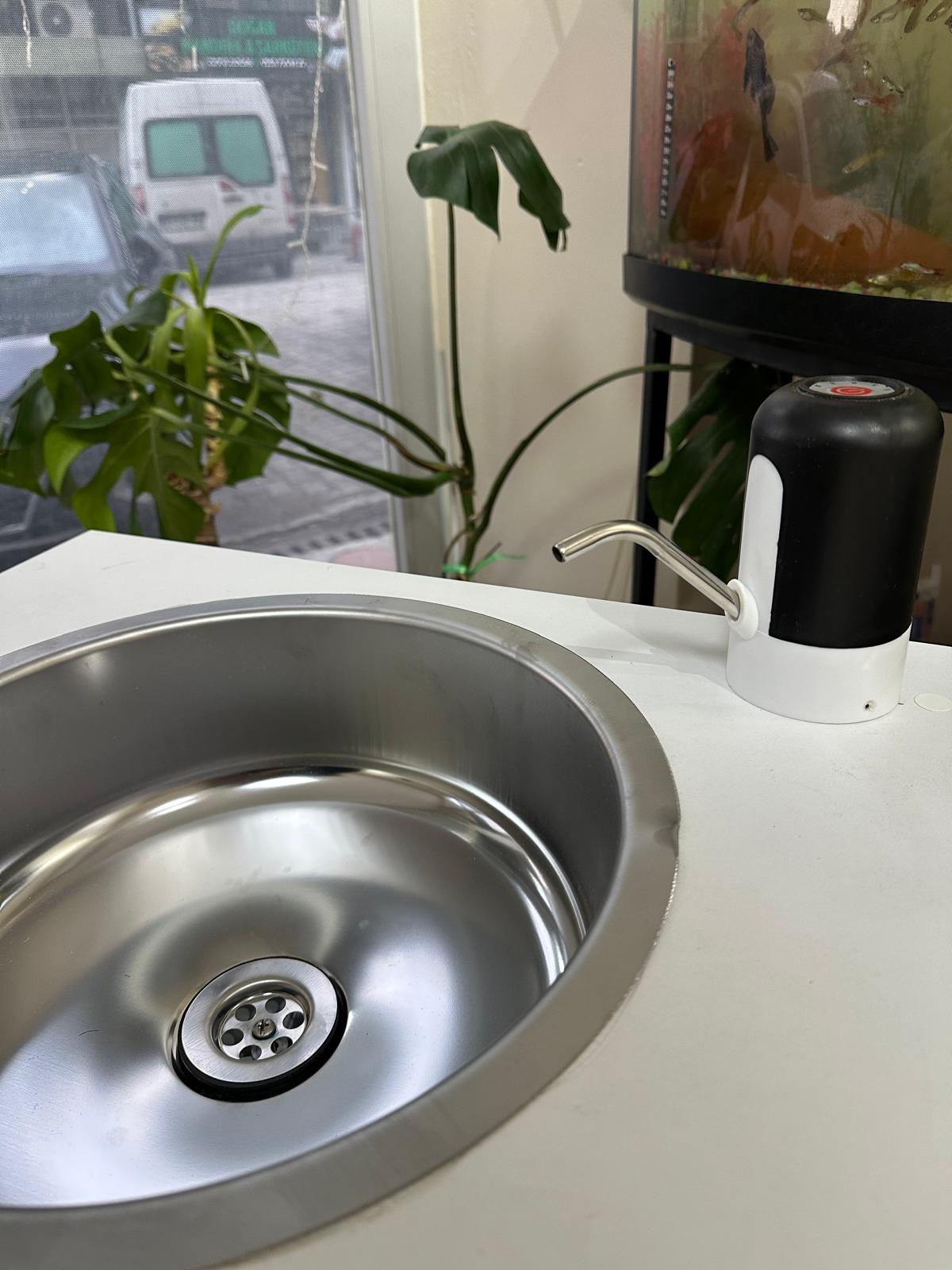 Taşınabilir Tekerlekli Seyyar Lavabo (Sağlık yönetmeliğine uygun) ANTRASİT