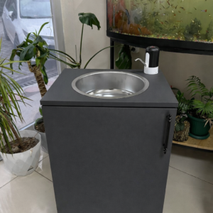 Taşınabilir Tekerlekli Seyyar Lavabo (Sağlık yönetmeliğine uygun) ANTRASİT