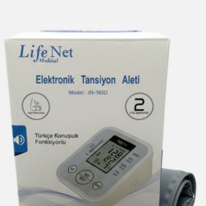 LifeNet Medikal JN-163D Elektronik Tansiyon Aleti – Türkçe Konuşan, Otomatik Ölçüm, 2 Yıl Garantili