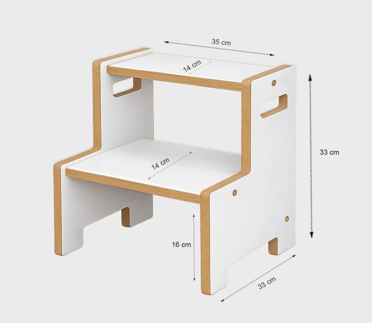 Ahşap 2 Basamaklı Kaydırmaz Basamak